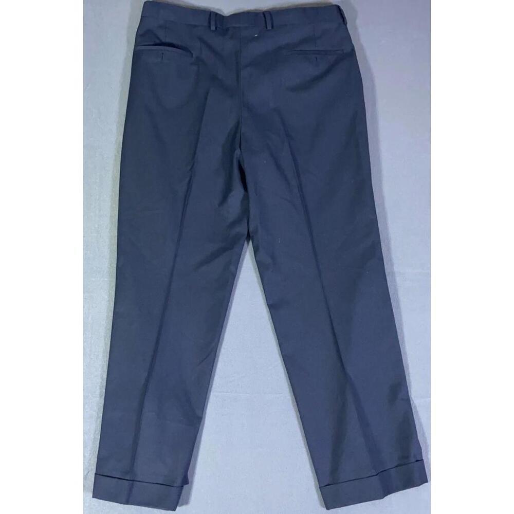 Tzarelli Designed Italy Men’s 100% Wool Dress Pants Size 36R 36x29 Navy Blue - Picture 7 of 9